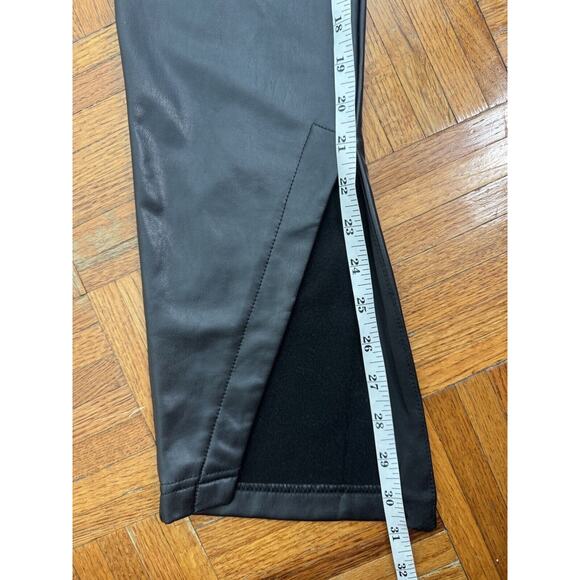 Anthropologie Avec Les Filles High-Waisted Faux Leather Slit Leggings Size S - Picture 8 of 14